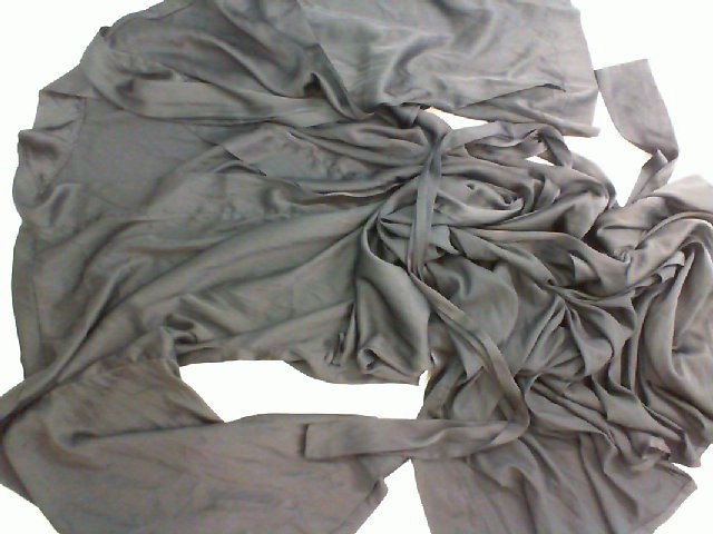 Long silk robe with belt, black Long silk robe with belt, black