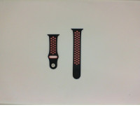 Black and orange silicone strap for Apple Watch