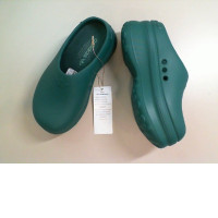 Women's closed shoes, green, rubber