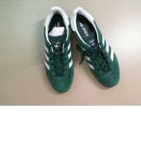 Women's sneakers, green, suede