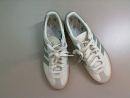 Women's sneakers, imitation leather with laces, white