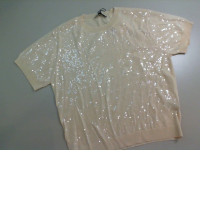 Women's beige jacket, decorated with beads Women's beige jacket, decorated with beads