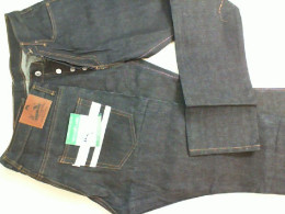 Men's black jeans, with a white stripe on the back pocket, high waist