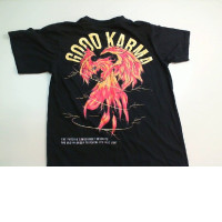 Men's black T-shirt, Phoenix Bird