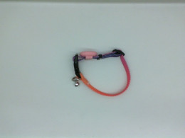 Multi-colored dog collar with bell