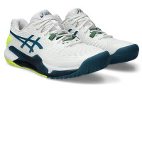 ASICS SHOES GEL-RESOLUTION 9 Colour: WHITE/RESTFUL TEAL