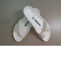 White flip flops, silicone