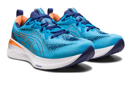 ASICS GEL-CUMULUS 25 Men Running Shoes Color: ISLAND BLUE/SUN PEACH