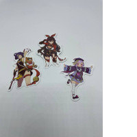 Anime stickers, set of 3