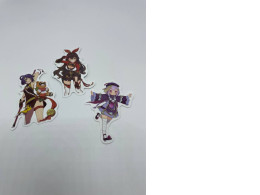Anime stickers, set of 3
