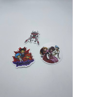 Anime stickers, set of 3
