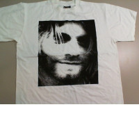 T-Shirt Kurt Cobain Size L White Color