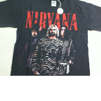 T-shirt Nirvana RED SIGN Black color size XL