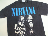 T-Shirt Nirvana Blue sign Color Black Size XL