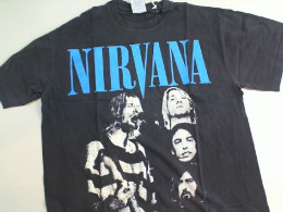T-Shirt Nirvana Blue sign Color Black Size XL