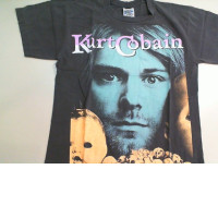 T-shirt Black Color Nirvana Kurt Cobain Size L T-shirt Black Color Nirvana Kurt Cobain Size L