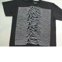 T-shirt Grey color Mountains Lines Size L