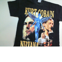 T-shirt Kurt Cobain Black color Size L
