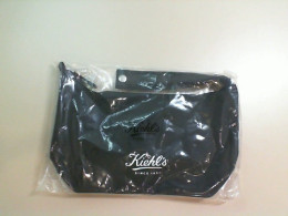 Black cosmetic bag with zipper