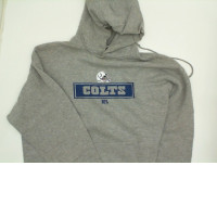 Grey hoodie with COLTS print
