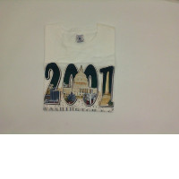 White t-shirt wiith 2001 print White t-shirt wiith 2001 print