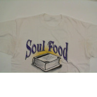 White t-shirt with SOUL FOOD print White t-shirt with SOUL FOOD print