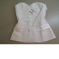 Women's white corset top with buttons Women's white corset top with buttons