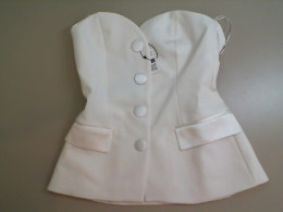 Women's white corset top with buttons Women's white corset top with buttons