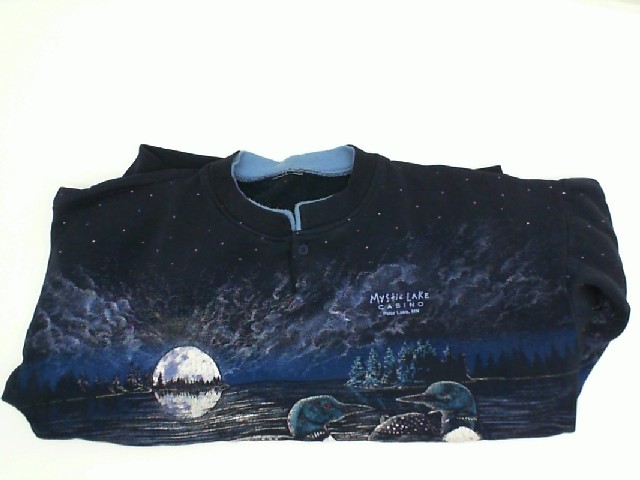 Blue longsleeve with night and ducks print Blue longsleeve with night and ducks print