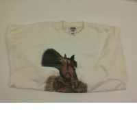 White longsleeve with HORSE print White longsleeve with HORSE print