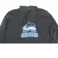 Black hoodie with AVALANCHE fastpitch print