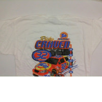 White t-shirt with RICKY CRAVEN RACING print
