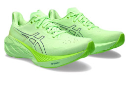 ASICS NOVABLAST 4 Men Running Shoes Color: ILLUMINATE GREEN/LIME BURST