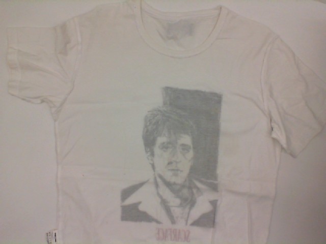 White t-shirt with SCARFACE print White t-shirt with SCARFACE print