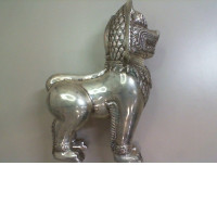 Lion statue, iron Thailand