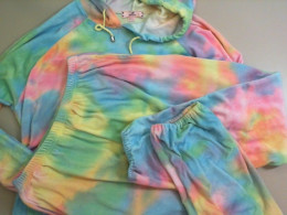 Women's tracksuit, rainbow hooded jacket+pants
