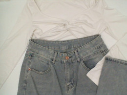 Suit: jeans and white shirt size M