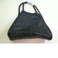 Black leather bag