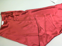 Long skirt, red, silk