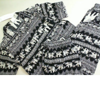 Men's shirt + pants set, elephant pattern, Thailand