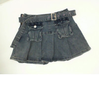 denim skirt with shaking legs denim skirt with shaking legs