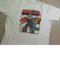 White men's T-shirt with a pattern