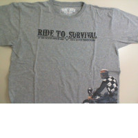 Gray men's T-shirt with a pattern
