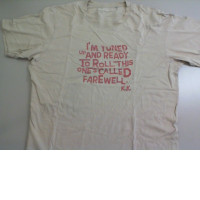 T-shirt with slogans, beige UNIQLO