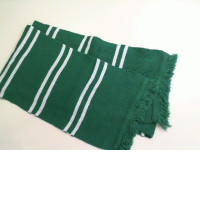Knitted green scarf
