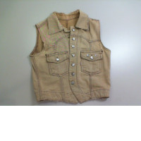 Women's denim vest, brown Women's denim vest, brown