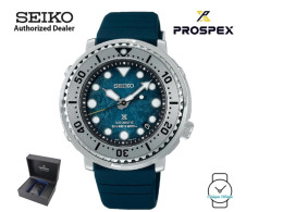 Seiko Prospex SRPH77K1 Antarctica Baby Tuna 'Save the Ocean' 200M Automatic Blue Dial Stainless Steel Case Silicone Strap Men's Watch