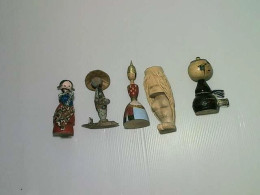 wooden carved souvenirs set 5 pcs