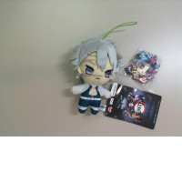 Set of 2 keychains, anime soft toy