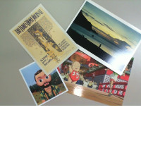 Set of 4 postcards, gift